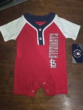 NWT Infant Boy's One-Piece ST LOUIS CARDINALS Romper Size 3-6M